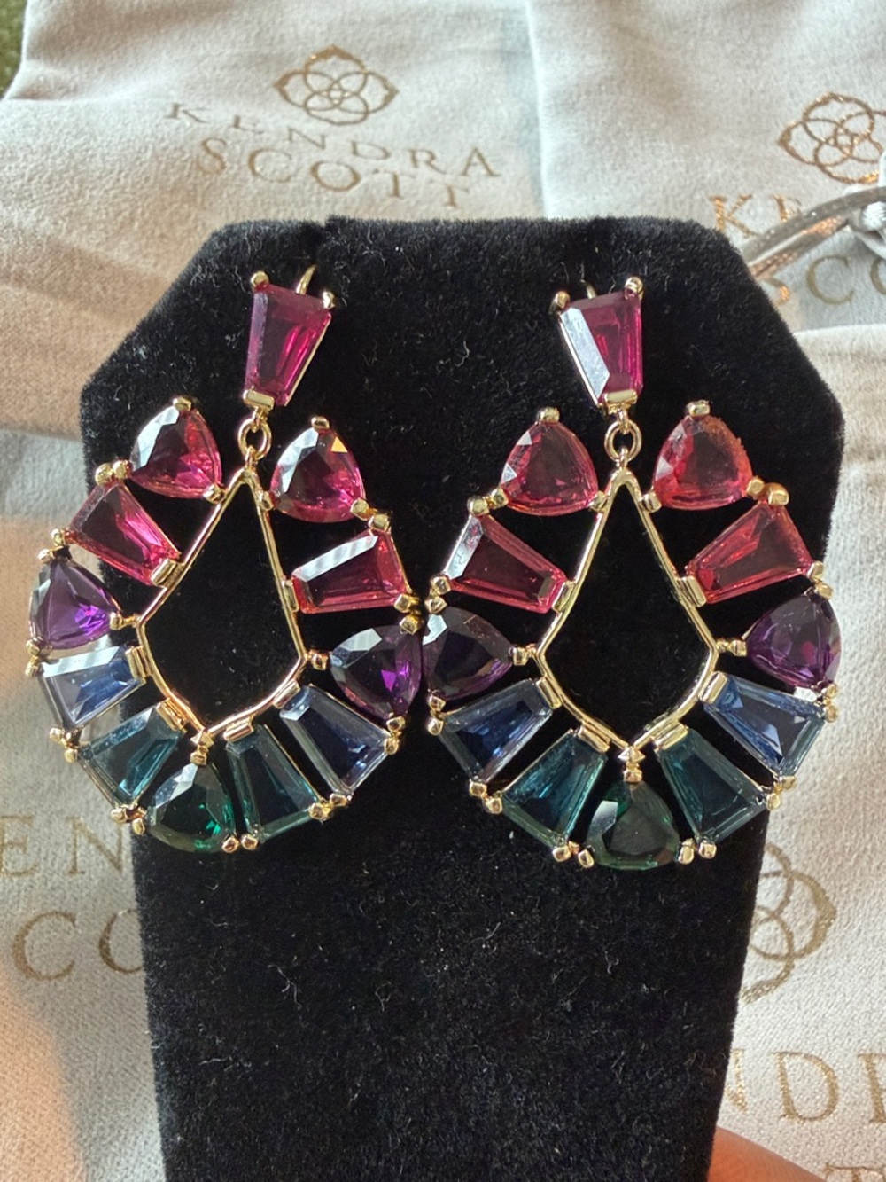 Kendra Scott Gold Blair Jewel Hoop Earrings